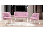 Set Cucina Panca Poltrona Rosa Chesterfield Set Sedute Mobili Panche Tessuto