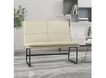 The Living Store Panca Crema 100X75X76 Cm In Pelle Finta