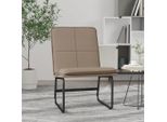 The Living Store Sedia Lounge Cappuccino Marrone 54X75X76 Cm In Pelle Finta