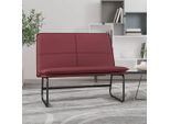 The Living Store Panca Rosso Vino 100X75X76 Cm In Pelle Finta