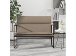 The Living Store Panca Cappuccino-Brown 100X64X80 Cm In Pelle Finta