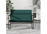 The Living Store Panca Verde Scuro 100X64X80 Cm Tessuto
