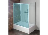 Polysan Deep - Parete Doccia 750 Mm, Alluminio Lucido/Vetro Trasparente MD3116