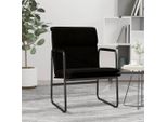 The Living Store Sedia Lounge Nera 55X64X80 Cm In Tessuto