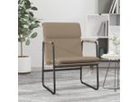 The Living Store Sedia Lounge Cappuccino Marrone 55X64X80 Cm In Pelle Finta