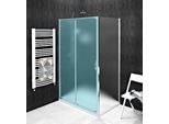 Gelco Sigma - Parete Doccia Simply, 750 Mm, Vetro Rivestito, Alluminio Lucido/Mattone GS4375