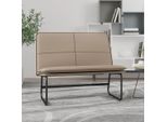 The Living Store Panca Cappuccino-Brown 100X75X76 Cm In Pelle Finta