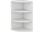 Vicco Libreria Angolare Da Terra Fabienne, 30 X 60 Cm 3 Scomparti, Bianco/Bianco
