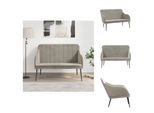 Vidaxl Panca Grigio Chiaro 110X76X80 Cm In Velluto - Panche