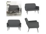 Vidaxl Panca Grigia 107X80X81 Cm In Pelle Finta - Panca - Panche - Panchina - Panca Per Ingresso