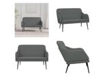 Vidaxl Panca Grigio Scuro 110X76X80 Cm In Tessuto - Panca - Panche - Panchina - Panca Da Ingresso