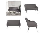 Vidaxl Panca Grigia 110X76X80 Cm In Pelle Finta - Panca - Panche - Panca Per Ingresso