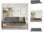 Vidaxl Divano Letto In Tessuto Grigio Scuro - Divani