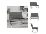 Vidaxl Panca Grigia 100X75X76 Cm In Pelle Finta - Panche