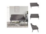 Vidaxl Panca Grigia 110X76X80 Cm In Pelle Finta - Panche