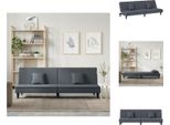 Vidaxl Divano Letto In Velluto Grigio Scuro - Divani