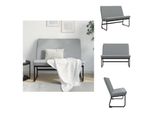 Vidaxl Panca Grigio Chiaro 100X75X76 Cm In Tessuto - Panche