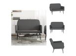 Vidaxl Panca Grigia 107X80X81 Cm In Pelle Finta - Panche