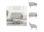 Vidaxl Panca Grigio Chiaro 110X76X80 Cm In Velluto - Panche