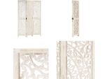 Vidaxl 3Pc. Divisorio Per Sala Intagliato A Mano In Legno Massiccio Di Mango 120×165Cm - Divisorio Per Sala - Divisorio Per Sala Intagliato A Mano - Divisori Per Sala - Divisori Per Sala