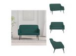 Vidaxl Panca Verde Scuro 110X76X80 Cm In Tessuto - Panche