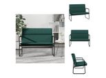 Vidaxl Panca Verde Scuro 100X64X80 Cm In Tessuto - Panche