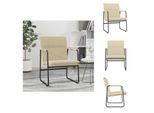 Vidaxl Sedia Lounge Crema 55X64X80 Cm In Tessuto - Poltrona