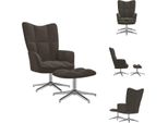 Vidaxl Poltrona Relax Con Sgabello In Velluto Grigio Scuro - Poltrona