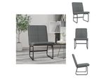 Vidaxl Sedia Da Salotto Grigia 54X75X76 Cm In Pelle Finta - Poltrona