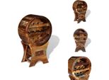 Vidaxl Portabottiglie Per 10 Bottiglie In Legno Massiccio Antico - Portabottiglie Per Vino