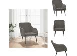 Vidaxl Poltrona Grigio Scuro 63X76X80 Cm In Velluto - Poltrona