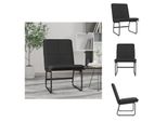 Vidaxl Sedia Lounge Nera 54X75X76 Cm In Pelle Finta - Poltrona