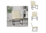 Vidaxl Sedia Lounge Crema 54X75X76 Cm In Pelle Finta - Poltrona