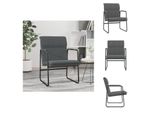 Vidaxl Sedia Lounge Grigio Scuro 55X64X80 Cm In Tessuto - Poltrona