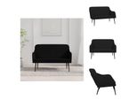 Vidaxl Panca Nera 110X76X80 Cm In Tessuto - Panche