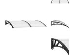 Vidaxl Tettoia Per Porte Nera 200×100 Cm Pc - Tende Da Sole