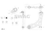 Swag Set Ruota Sterzo RadaufhÄNgung Assale Anteriore Sinistro Inferiore Esterno