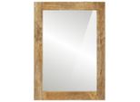 Vidaxl Specchio Da Bagno 50X70X2,5 Cm In Legno Massiccio Di Mango E Vetro