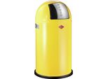 Wesco Pushboy. Cestino Per Rifiuti 50 Litri Giallo Limone