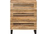 Vidaxl Credenza 60X34X75 Cm Legno Di Mango Massiccio Grezzo
