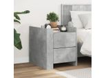 Vidaxl Comodino Grigio Cemento 45X50X50 Cm Materiale A Base Di Legno