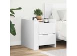 Vidaxl Comodino Bianco 45X50X50 Cm Materiale A Base Di Legno