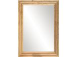 Vidaxl Specchio Da Bagno 50X70 Cm Legno Massiccio Grezzo Di Mango E Vetro