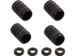 Set Tappi Valvole Pneumatici Alluminio Nero