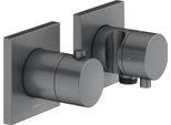 Keuco Edition 11 Set De Robinetterie Thermostatique EncastréE Pour 2 Consommateurs Avec Raccord De Flexible Et Support De Douche, 51153131222, 51153131222