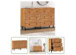 The Living Store Armadi Laterali 2 Pezzi 60X33X75 Cm In Legno Massiccio Di Acacia