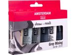 Royal Talens 17820505 Royal Talens Vernice Acrilica Grigio Amsterdam Set Di Miscelazione, 6 X 20 Ml