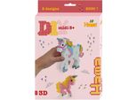 Hama Iron On Beads 3454 Hama Iron On Beads Midi 3D "Unicorni"", Confezione Regalo"
