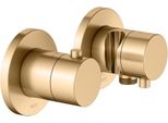 Keuco Edition 400 Set De Robinetterie Thermostatique Encastré 2 Voies Avec Raccord De Flexible Et Support De Douche, 51553251221, 51553251221
