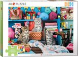 Eurographics Puzzle Kittens In The Sewing Room, KäTzchen - Greg Cuddiford, 48 Teile, 6748-6020